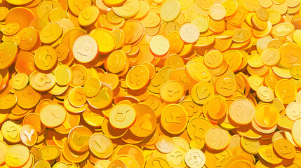 Wall Mural - yellow coins