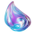 © NT clip art only - abstract shape liquid water drop luxury color clip art cut out background futuristic glossy glow shine iridescent holographic