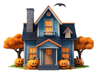 Canvas Print - PNG House architecture halloween building.