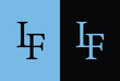 © Mubashar - LF or FL Letter Initial Logo Design, Vector Template