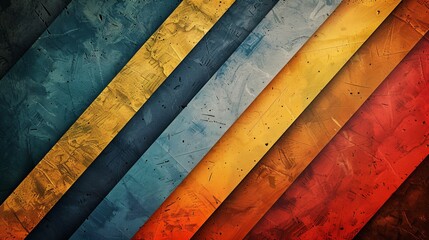 Vibrant Retro Abstract Background with Colorful Stripes and Textured Design Elements