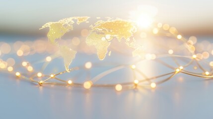 Wall Mural - A globe is surrounded by a network of lines