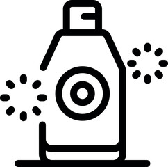 Wall Mural - Line icon of a spray bottle disinfecting, ideal for websites and infographics