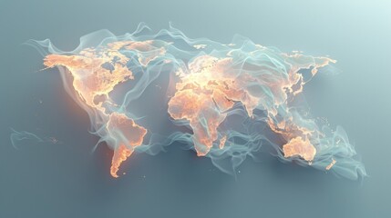 Wall Mural - A globe with fire coming out of it