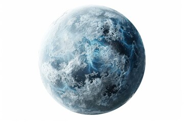high-resolution image of a mysterious blue planet in space with stormy clouds and swirling patterns.