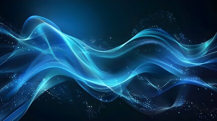 lovely background of abstract wave technology with blue light digital effect for corporate idea