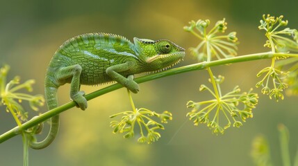 Wall Mural - chameleon on a branch