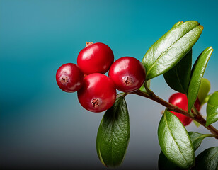 Wall Mural - A branch with cranberries