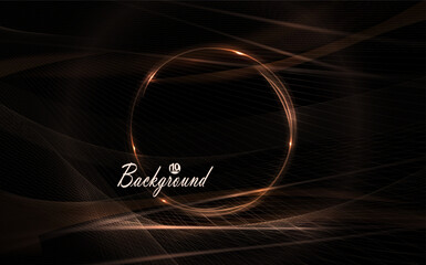 Wall Mural - Composition with a wavy mesh pattern and a round frame.