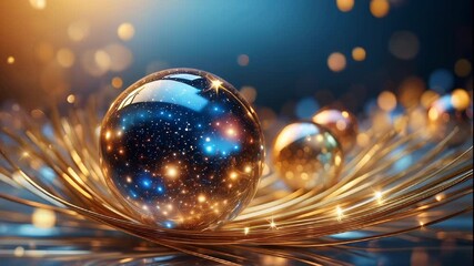 Wall Mural - Abstract Background with 3D Spheres