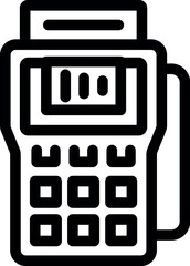 Poster - Simple icon of a payment terminal processing a credit card transaction