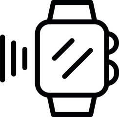 Poster - Modern smartwatch is receiving a wireless signal, symbolizing connectivity and data transfer