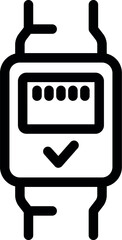 Poster - Electric meter icon showing power consumption being measured in kilowatt hours