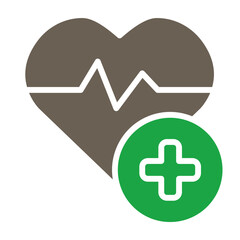 Sticker - Health Glyph Two Color Icon