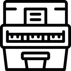 Poster - Classic piano with stool waiting for pianist playing music