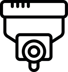 Poster - Simple line icon of a cctv camera, perfect for topics like security, surveillance and observation