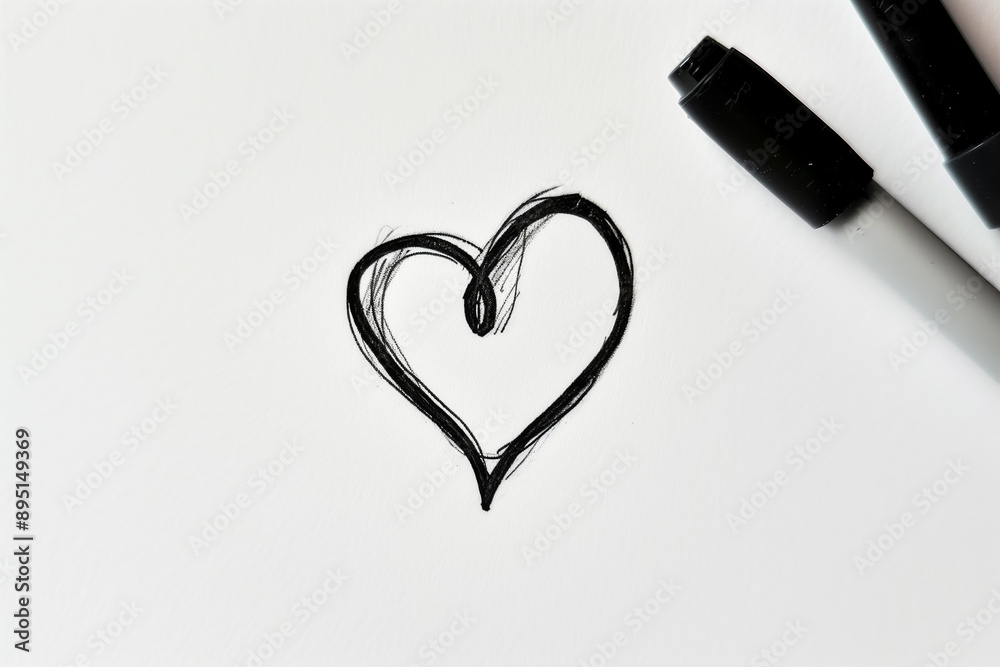 Sketch of modern minimalistic tattoo, abstract outline drawings ...