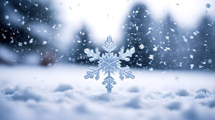 Poster - Winter snow abstract background