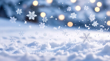 Poster - Winter snow abstract background