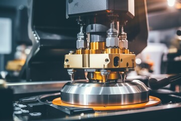 Poster - Cnc machine creating unique jewelry, showcasing precision and artistic potential
