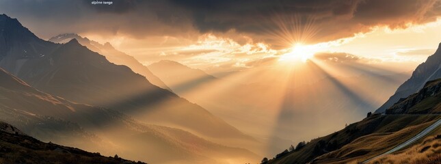 Wall Mural - Mountain Sunrise