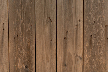 Poster - Weathered wooden planks with visible nail holes