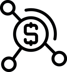 Poster - Simple icon of a money circulation system connecting three points