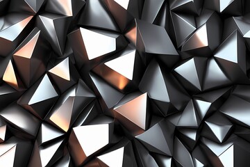 Aufkleber - Geometric Elegance Black Abstract Art