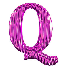 Sticker - Fluted purple symbol. letter q