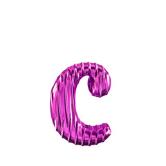 Wall Mural - Fluted purple symbol. letter c