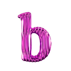 Wall Mural - Fluted purple symbol. letter b