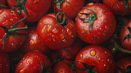 Wall Mural - tomatoes on the vine