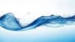 © Panuwat - Close-up blue wave-like shape Water splashes and drops