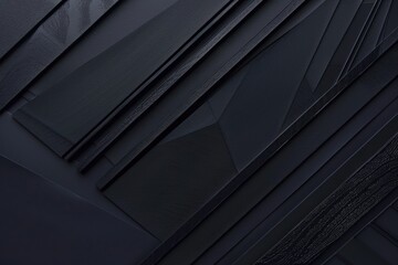 Sticker - A close-up shot of multiple black sheets of paper, great for representing paperwork or documents