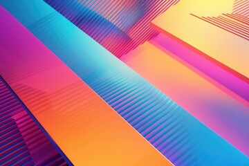 Poster - A close-up shot of vibrant colors and patterns on a wall