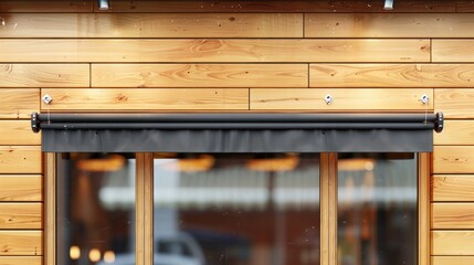 Aufkleber - A close-up shot of a window on a wooden building, with details of the frame and surroundings
