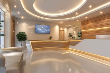 Wall Mural - reception desk in a hotel.