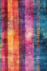 Poster - Abstract art featuring colorful stripes, perfect for modern design and decoration projects