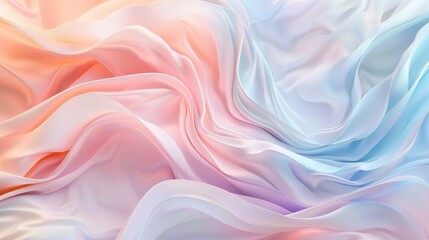 Poster - Soft pastel waves on a subtle abstract background. For designing apps or products.