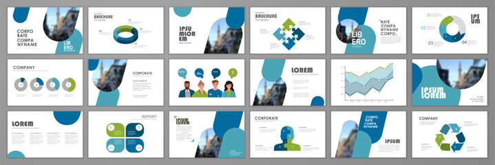 Wall Mural - Business presentation slides templates