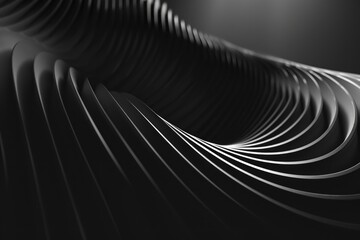 Aufkleber - A close-up shot of a curved object in black and white, great for use in editorial or commercial contexts