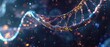 © sergio - A close-up of a DNA strand, with a focus on the intricate structure of the molecule. AI.