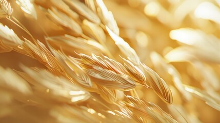 Poster - A close-up view of a bunch of wheat