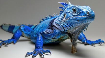 Poster - Blue Iguana Lizard Reptile Animal Photo