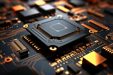 Aufkleber - A collage of technological innovations, featuring circuit board designs, futuristic gadgets, and digital interfaces, exploring the intersection of technology and creativity.  Generative Ai.