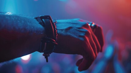 Poster - A person's arm with a decorative bracelet