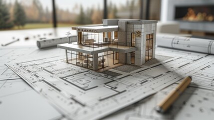 Poster - Architectural design and construction plans