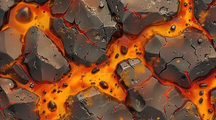 Aufkleber - A pile of rocks ablaze