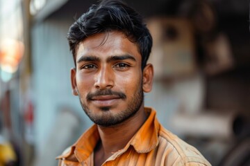 Wall Mural - Portrait of a young male plumber