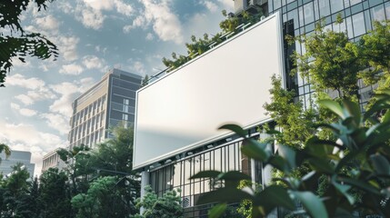 Poster - A blank sign in the urban setting